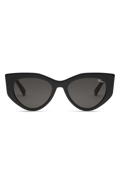 Quay Women's Persuasive Cat Eye Sunglasses, 48mm In Black/smoke