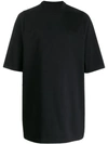 Rick Owens Crewneck Short T-shirt In Black Cotton