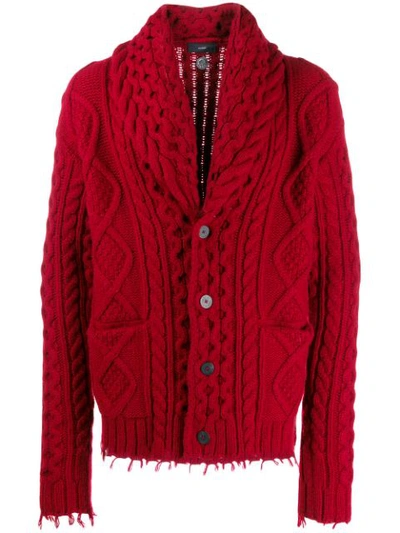 Alanui Fisherman Icon Cardigan Red