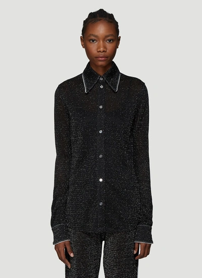 Acne Studios Lurex-knit Shirt Black