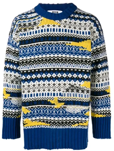 Msgm Sweaters In Blue