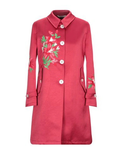 Bottega Martinese Overcoats In Red