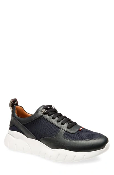 Bally Men's Biggy Mesh & Leather Chunky Running Sneakers In Blue Navy
