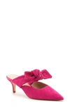 Botkier Women's Pina Bow-accented Suede Kitten Heel Mules In Cassis Suede