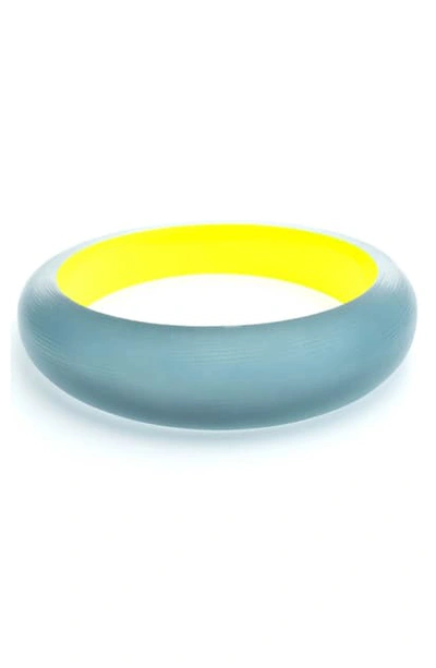 Alexis Bittar Tapered Two-tone Lucite Bangle Bracelet In Blue