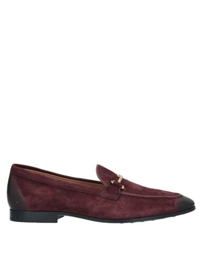 Tod's Loafers In Red