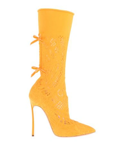 Casadei Knee Boots In Yellow