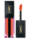 Saint Laurent Water-enriched Lightweight Lip Stain In Bain De Corail (vivid Orange Red)