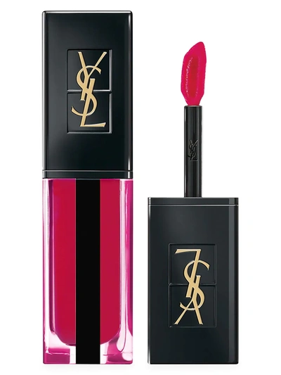 Saint Laurent Ladies Glossy Lip Stain 0.2 oz 615 Ruby Wave Makeup 3614272556560 In Blue,red