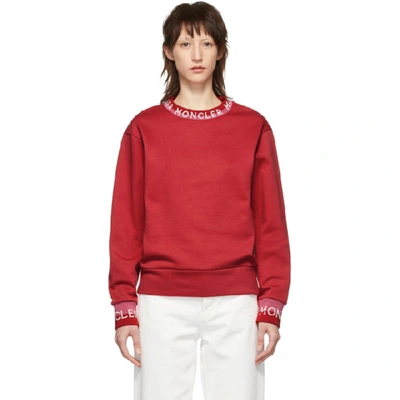 Moncler Cotton-blend Sweatshirt In 45b Red