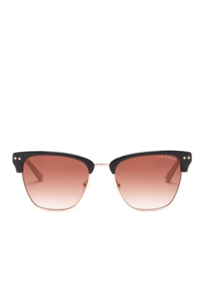 Ted Baker 52mm Clubmaster Sunglasses In Black