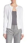 J Crew Front Button Knit Cardigan In White