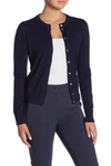 J Crew Front Button Knit Cardigan In Navy