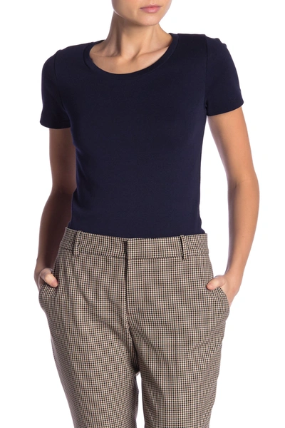 J Crew Perfect Fit Short Sleeve T-shirt In Navy