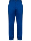 Gucci Striped Cotton Track Pants In Blau