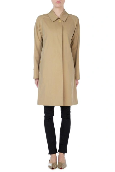 Burberry Camden Single Breasted Coat In Beige