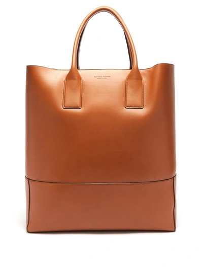 Bottega Veneta Oversized Leather Tote Bag In Brown