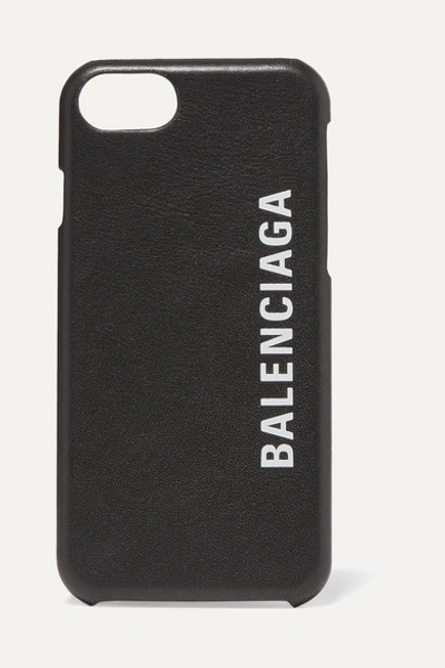 Balenciaga Printed Textured-leather Iphone 7 And 8 Case In Black