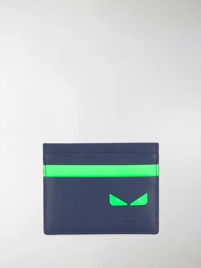 Fendi Bag Bugs Eye Card Holder In Blue