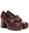 Gucci Horsebit Leather Loafer Pumps In Red