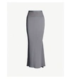 Rick Owens Crepe And Silk-blend Maxi Skirt In Blu