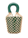 Staud Leather Moreau Bucket Bag In Green