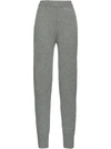 Prada Mid-rise Cashmere Track Pants In Grey