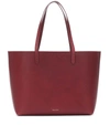 Mansur Gavriel Large Leather Tote Bag In Bordo