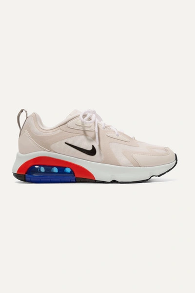 Nike Air Max 200 Leather-trimmed Felt And Mesh Trainers In Beige
