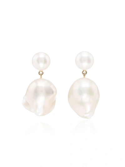 Sophie Bille Brahe Venus Murano 14-karat Gold, Pearl And Glass Earrings