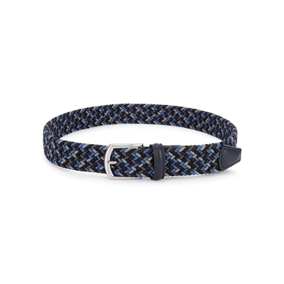 Anderson's Woven Canvas Belt In Navy