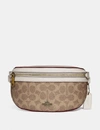 Coach Belt Bag In Signature Canvas In Brass/tan Chalk