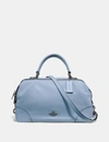 Coach Lane Satchel In Pewter/mist