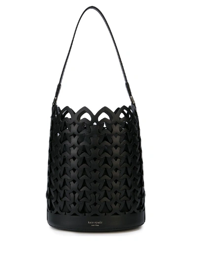 Kate Spade Medium Dorie Leather Bucket Bag - Black