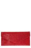 Judith Leiber Couture Beaded Envelope Clutch In Light Siam