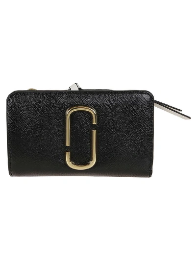 Marc Jacobs Compact Wallet In Black Multi
