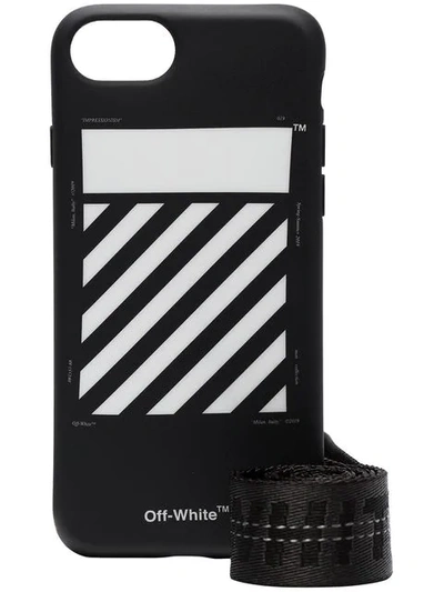 Off-white Diag Iphone 8手机壳 - 黑色 In Black