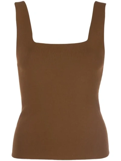 Vince Tanktop Mit Eckigem Ausschnitt In Brown