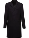 Prada Men's Panama Mohair Overcoat In Black