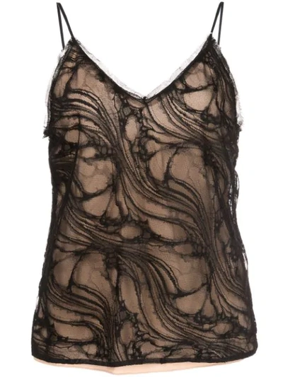 Jason Wu Collection Lace Detail Camisole Top In Black