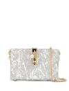 Dolce & Gabbana Dolce Box Clutch In Silver