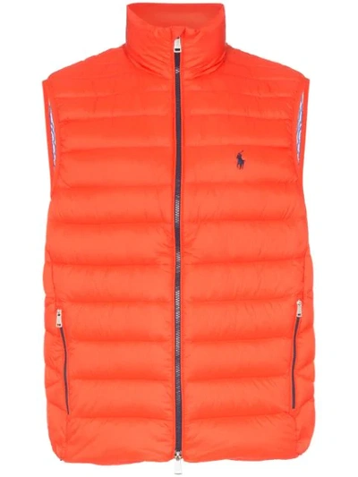 Polo Ralph Lauren Padded Gilet Jacket In Red