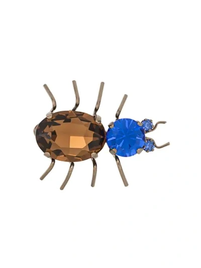 Etro Beetle Brooch In Gold