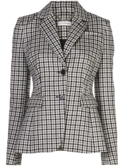 Altuzarra Fenice Check Pattern Jacket In Black / White