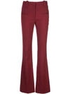 Altuzarra Serge Tailored Flared Trousers In Red