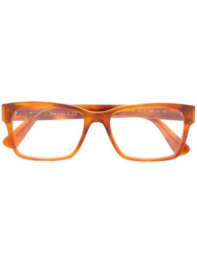 Prada Rectangle Glasses In Orange