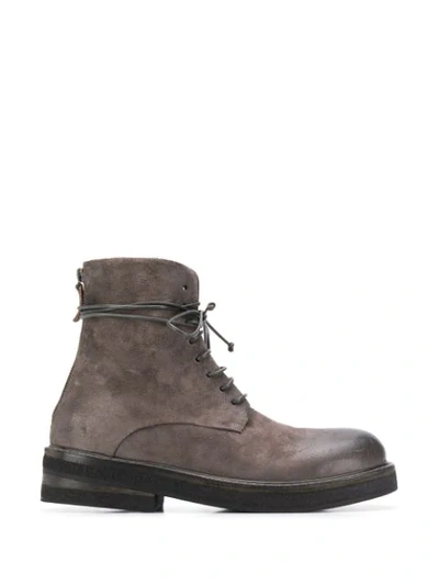 Marsèll Distressed Ankle Boots In Grey