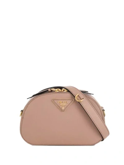 Prada Logo Plaque Belt Bag In F0236 Cipria