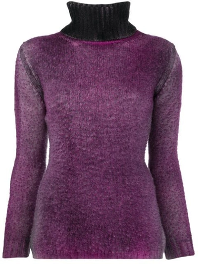 Avant Toi Ribbed Turtle Neck Sweater In V00959