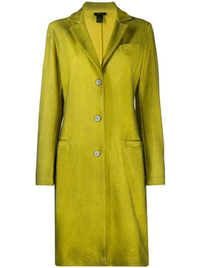 Avant Toi Single-breasted Coat In Yellow